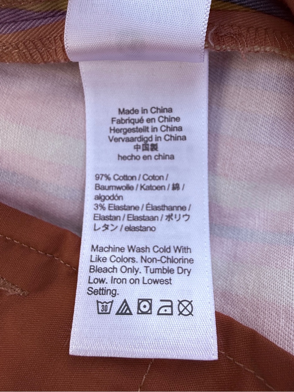 J. Crew Re-Imagined Eco Slim Demi-Boot Chino Pant Multicolor Vertical Stripe 29 - Picture 13 of 14
